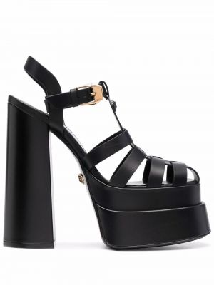 Sandały na platformie Versace, сzarny