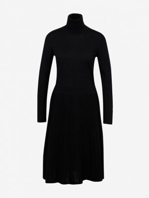 Gyapjú denim ruha Calvin Klein Jeans - fekete