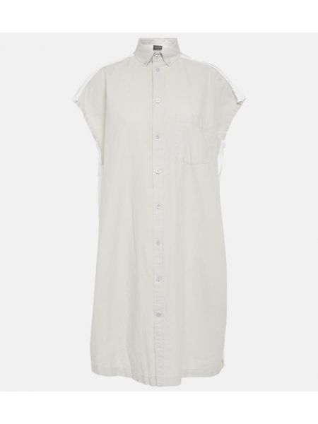 Mini robe en coton oversize Balenciaga blanc