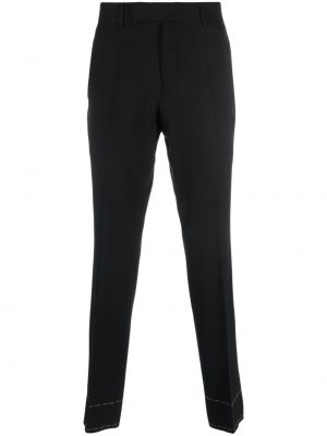 Μάλλινο παντελόνι Dunhill μαύρο