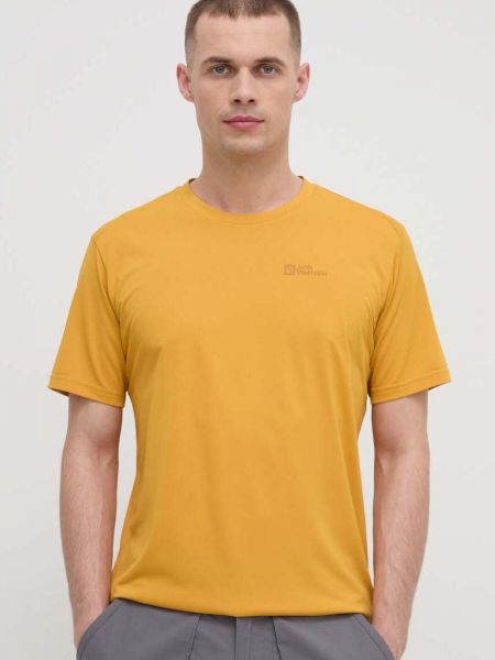 Тениска с дълъг ръкав Jack Wolfskin жълто