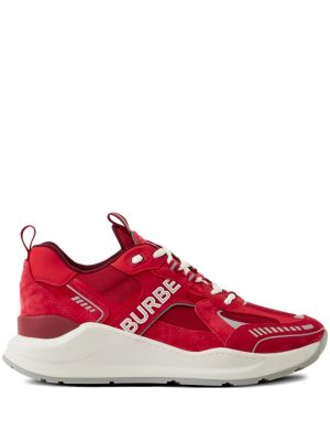 Sneakers con stampa Burberry rosso