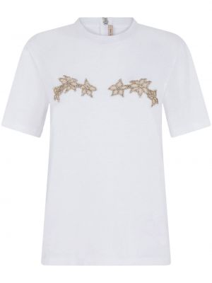 Bavlněné tričko z nylonu na zip Christopher Kane - bílá