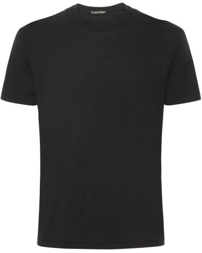 T-shirt di cotone in lyocell Tom Ford bianco