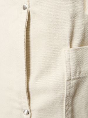 Памучни панталон Lemaire бяло