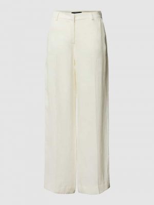 Lniane spodnie Weekend Max Mara białe
