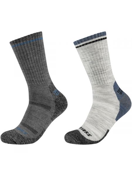 Vlnené ponožky Skechers sivá
