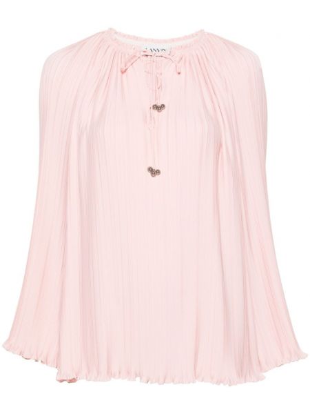 Πλισέ μπλούζα Lanvin ροζ
