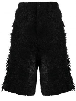 Volnene bermuda kratke hlače Comme Des Garçons črna