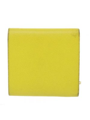 Portfel skórzany Hermès Vintage żółty