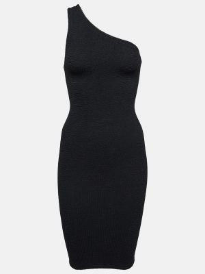 Хлопковое платье мини Hunza G черное