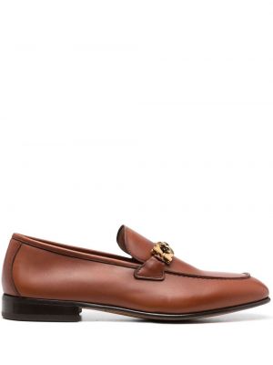 Skinn loafers med spenne Salvatore Ferragamo brun