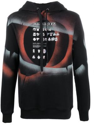 Raštuotas džemperis su gobtuvu Mauna Kea juoda