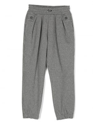 Pantaloni a righe Monnalisa grigio