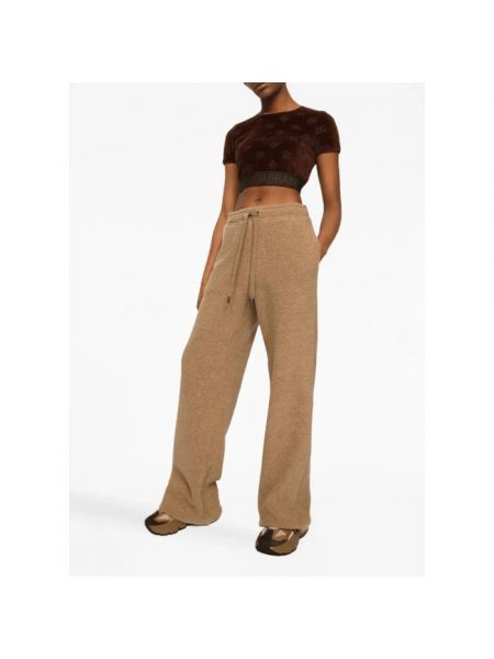 Pantalones de lana Dolce & Gabbana marrón