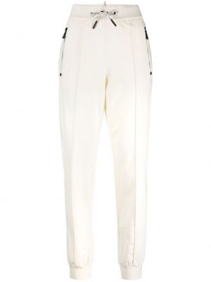 Βαμβακερό αθλητικό παντελόνι Moncler Grenoble λευκό