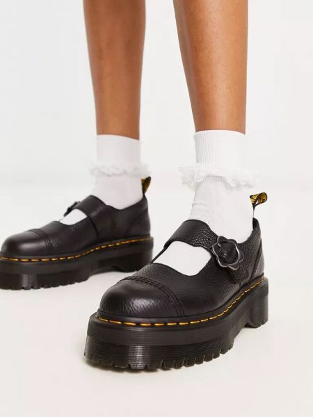 Туфли в цветочек Dr Martens черные
