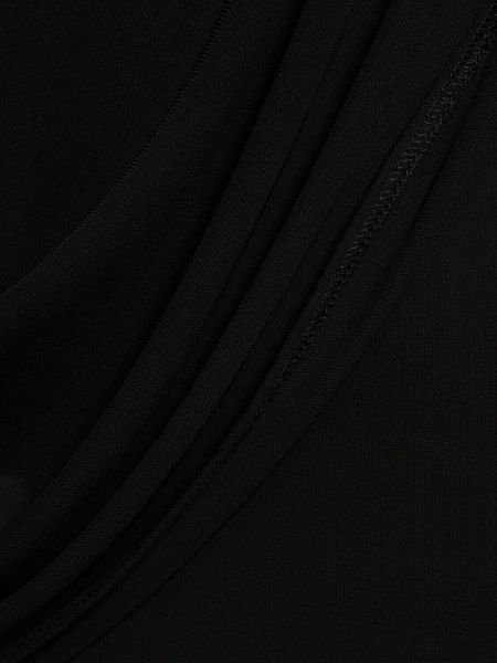 Maksi haljina od viskoze od jersey s draperijom Andreadamo crna