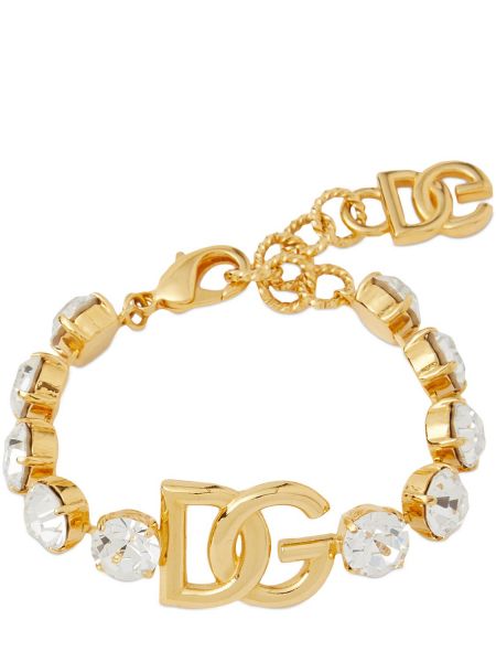 Kedja armband med kristaller Dolce & Gabbana guld