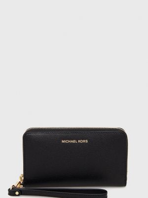 Kožená peněženka Michael Michael Kors černá