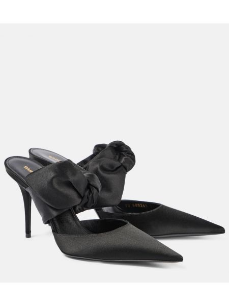 Satin mules Saint Laurent sort