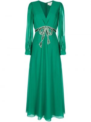 Коктейлна рокля с пайети Sachin & Babi зелено