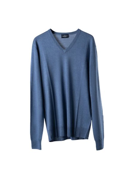 Jersey de lana merino de tela jersey Hackett azul