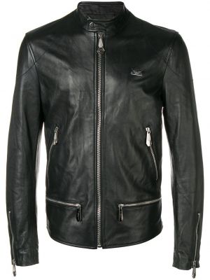 Chaqueta de cuero Philipp Plein negro