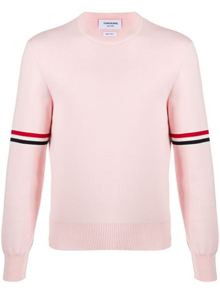 Pulsera a rayas de punto de tela jersey Thom Browne rosa