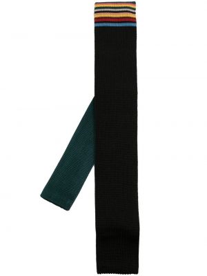 Krawat w paski Paul Smith zielony
