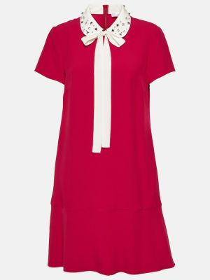 Mini vestido con bordado de crepé Redvalentino rojo