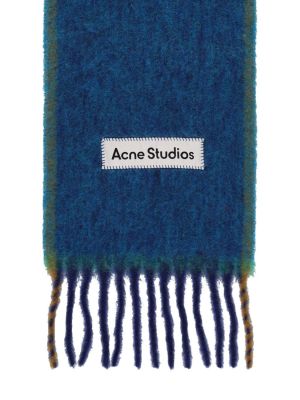Bufanda de alpaca Acne Studios azul