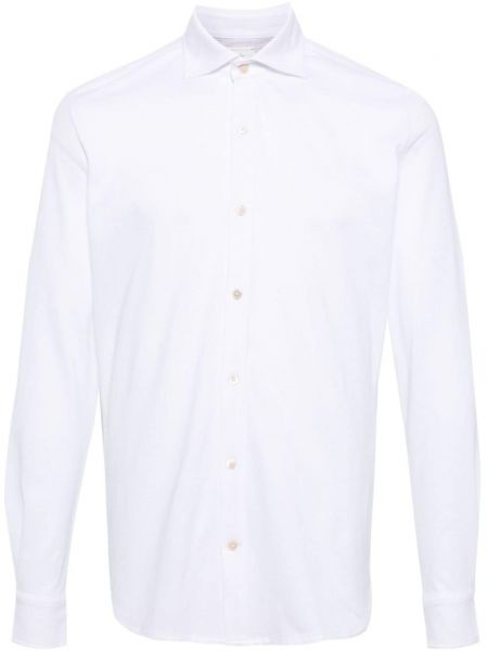 Класически памучна риза Eleventy бяло