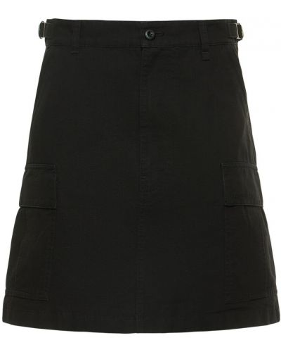 Mini spódniczka bawełniana Balenciaga czarna
