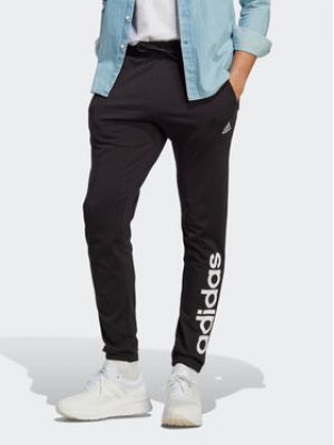 Džerzej priliehavé teplákové nohavice Adidas čierna