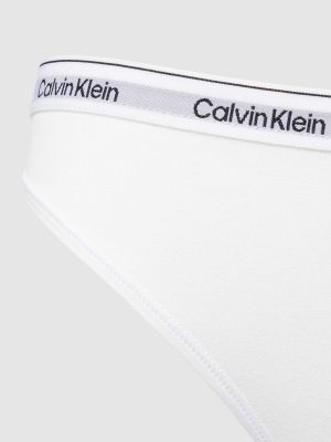 Slipy w jednolitym kolorze Calvin Klein Underwear białe
