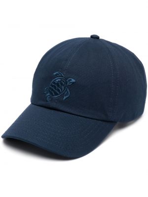 Haftowana czapka z daszkiem Vilebrequin niebieska