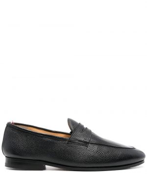 Skinn loafers Bally svart