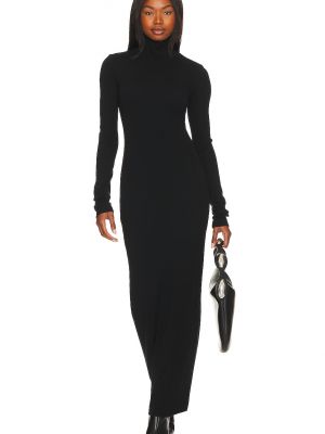 Черное хлопковое длинное платье Cotton Citizen