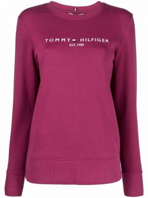 Brodert sweatshirt Tommy Hilfiger lilla