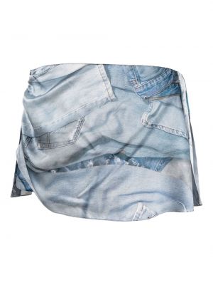 Jeans shorts mit print mit plisseefalten Natasha Zinko