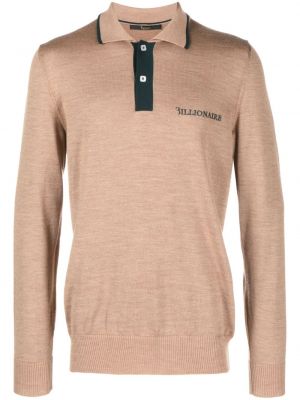 Siuvinėtas polo marškinėliai Billionaire ruda