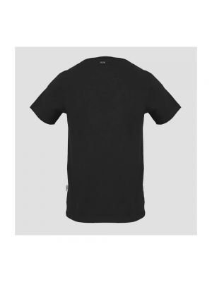 Camisa de algodón manga corta deportiva Plein Sport negro