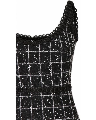 Карирана мини рокля Giambattista Valli черно