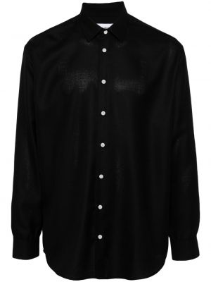 Vlnená košeľa Soulland čierna