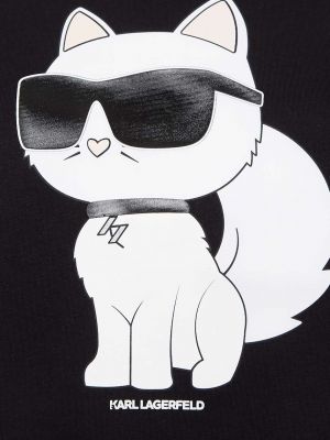 Koszulka bawełniana Karl Lagerfeld czarna