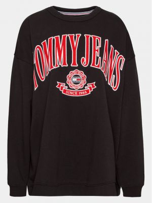 Sportinis džemperis oversize Tommy Jeans Curve juoda