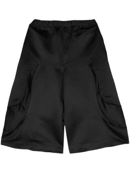 Saténové kalhoty Black Comme Des Garçons černé