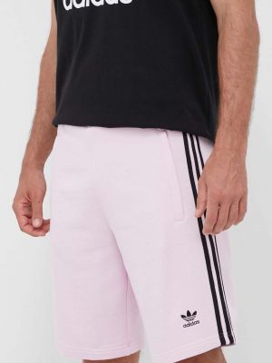 Pantaloni din bumbac Adidas Originals roz