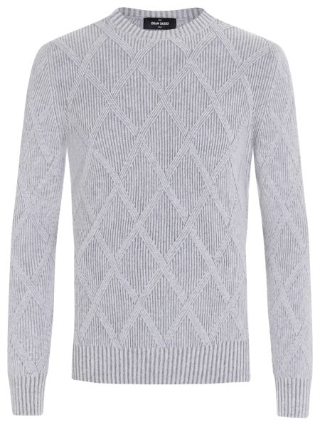 Кашемировый свитер Gran Sasso серый